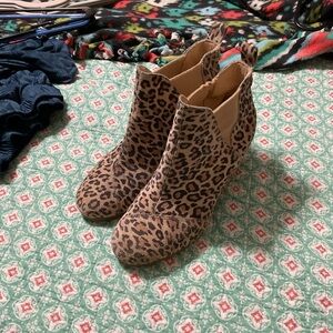 Leopard Print Ankle Boots